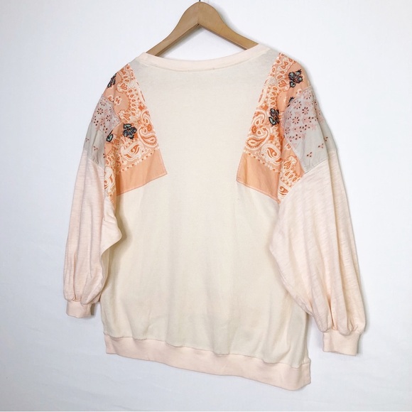 Free People small alabaster combo feelin it peach patch top - Picture 8 of 13